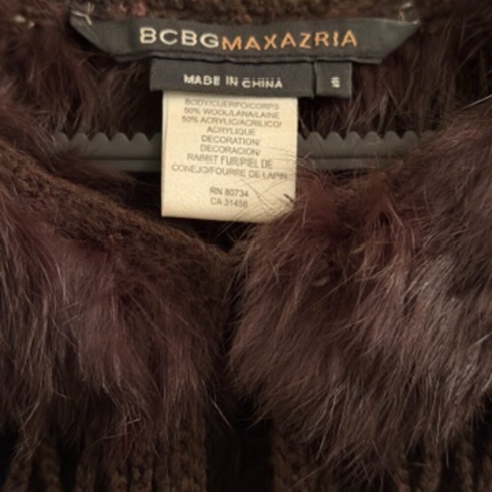 BCBG Rabbit Fur Vest - Picture 2 of 3